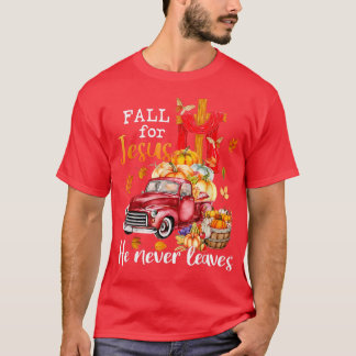 Camiseta Queda por Jesus Ele Nunca Sai Do Outono Cristão Pr