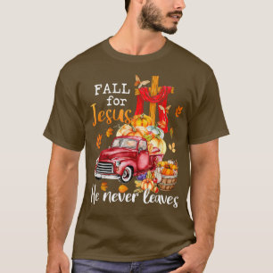 Camiseta Queda por Jesus Ele Nunca Sai Do Outono Cristão Pr