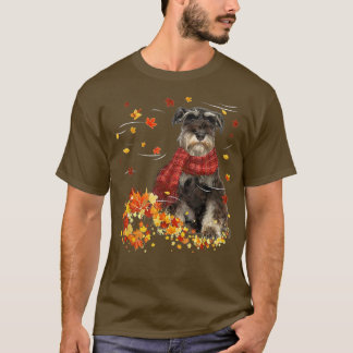 Camiseta Queda ScarfMiniatura Cachorro Schnauzer Cachorro o