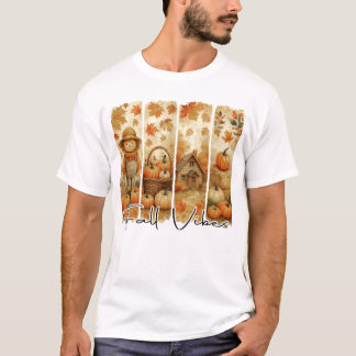 Camiseta Queda Vibes outono Queda Campo Vida feminina Menin