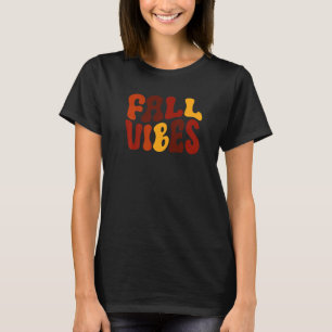 Camiseta Queda Vibes Retro Graças Vibes Autumn Groovy Than