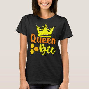 Camiseta Queen Bee Crown Honeycomb