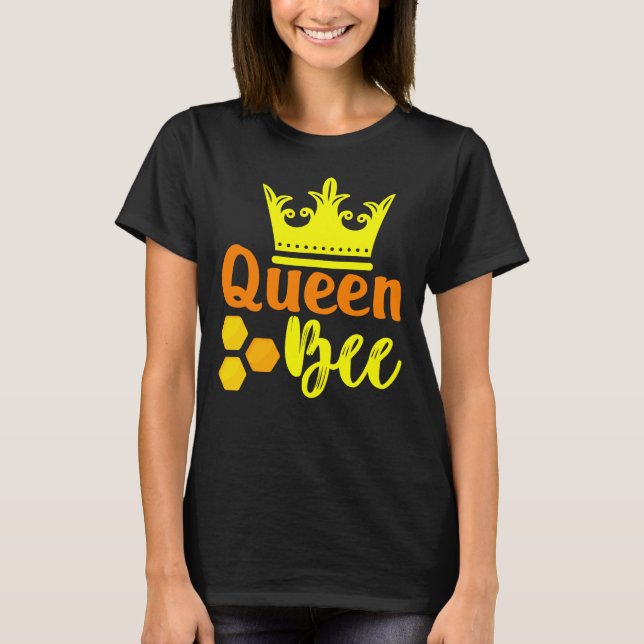 Camiseta Queen Bee Crown Honeycomb (Frente)