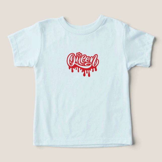 Camiseta Queen Design – Elegant Royal Crown Typography for  (Design frontal)