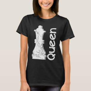 Camiseta Queen Funny Chess Piece Family Casal Grupo T
