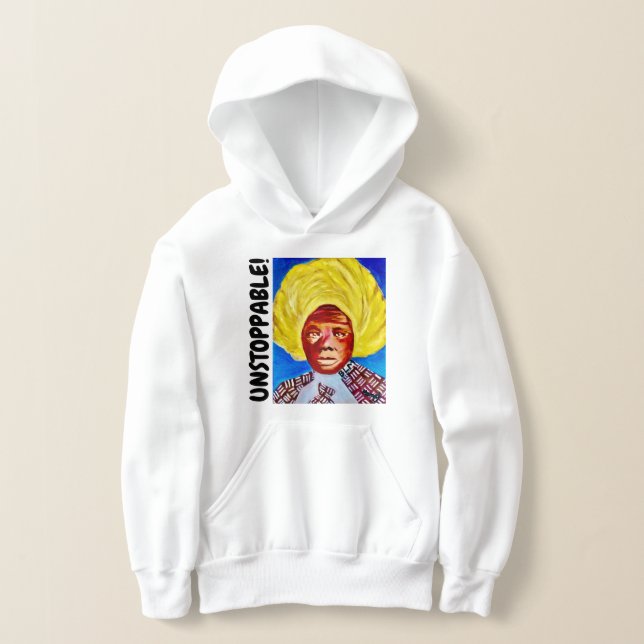Camiseta Queen Harriet Tubman Kids UnstopBlu Unisx Hoodie (Postura )