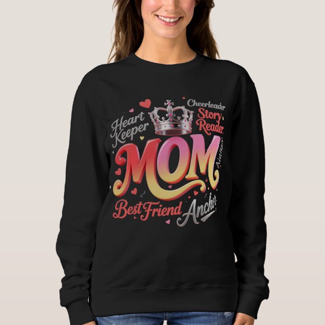 Camiseta Queen Mom Gradient Crown Tribute (Frente)