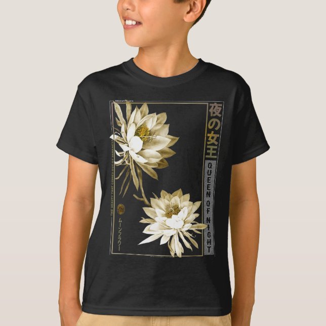 Camiseta Queen Of The Night Moonflower Ephyllum Japanese Fl (Frente)