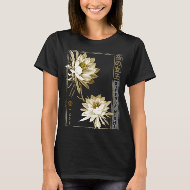 Camiseta Queen Of The Night Moonflower Ephyllum Japanese Fl (Frente)