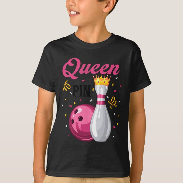 Camiseta Queen Pin Bowler Bowling Lover Bowling Queens  (Frente)