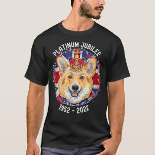 Camiseta Queens 70 Platinum Jubilee Union Jack & Corgi Lo