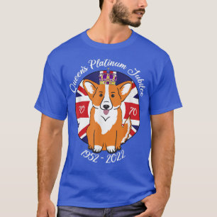 Camiseta QUEENS PLATINUM JUBILEE 19522022 Corgi em Coroa