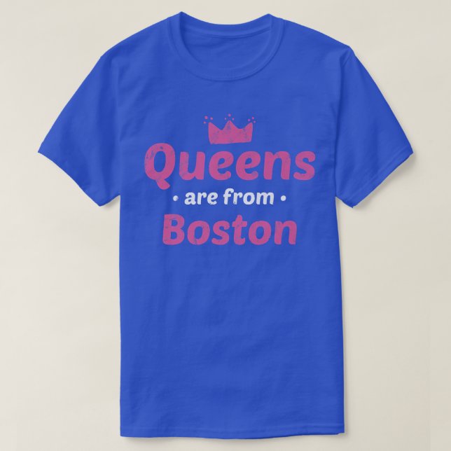 Camiseta Queens São Das Mães Da Cidade De Boston, Massachus (Frente do Design)