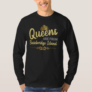 Camiseta Queens São De Bainbridge Island Wa Washington Fu