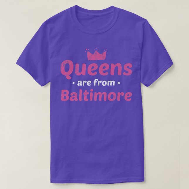 Camiseta Queens São De Baltimore Maryland Hometown Md Hom (Frente do Design)