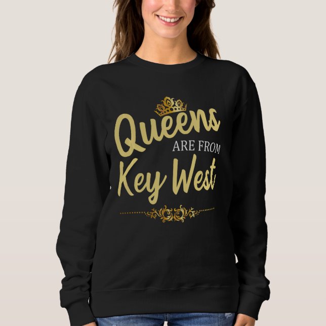 Camiseta Queens São Do Key West Fl Florida Engraçado Home R (Frente)