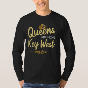 Camiseta Queens São Do Key West Fl Florida Engraçado Home R