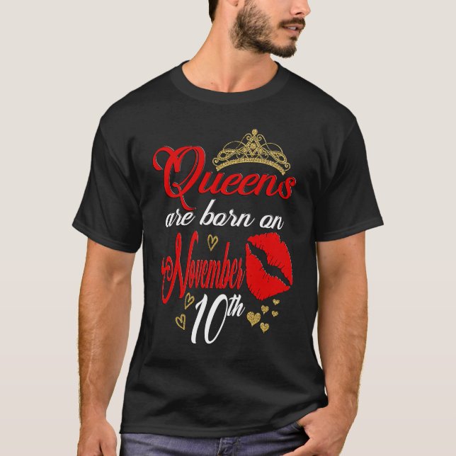 Camiseta Queens são Nasceres no aniversário do Scorpio de 1 (Frente)