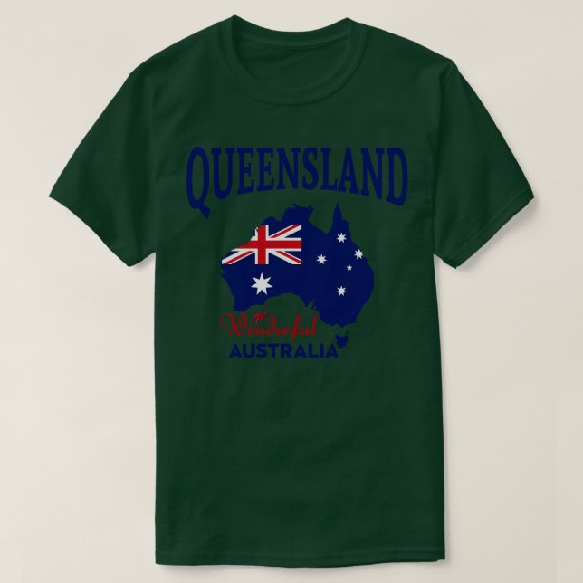 Camiseta Queensland WonGreat Austrália (Frente do Design)