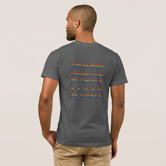 Camiseta Queer Faith Gay por Nascimento (Parte Traseira Completa)