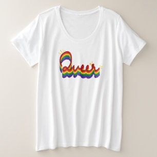 Camiseta Queer Glitter Pride Rainbow
