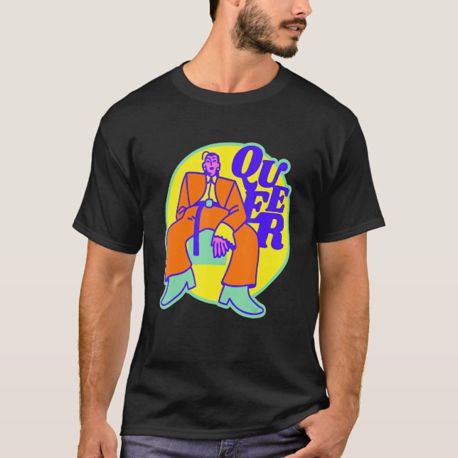 Camiseta Queer Lgbtq Gay Rights Proud Orgulho Rainbow (Frente)