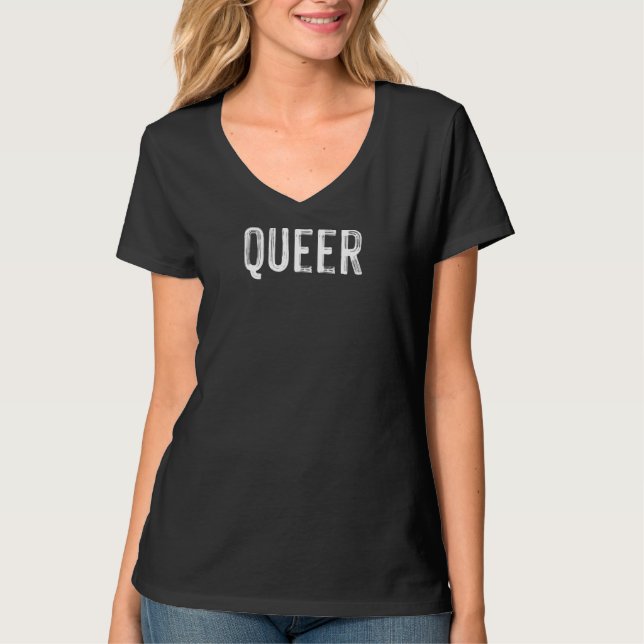 Camiseta Queer Lgbtq Igualdade Tolerância Rainbow Homossexu (Frente)