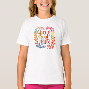 Camiseta Queer Soul Uma Chama – Orgulho de Acampamento LGBT