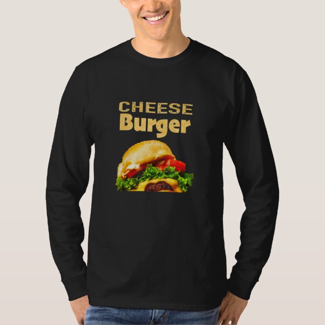 Camiseta Queijo Burger - Comidas Rápidas do Dia Nacional de (Frente)
