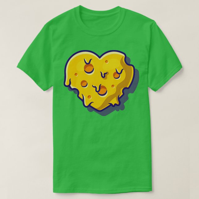 Camiseta Queijo Com Amor Derretido Cartoon (Frente do Design)