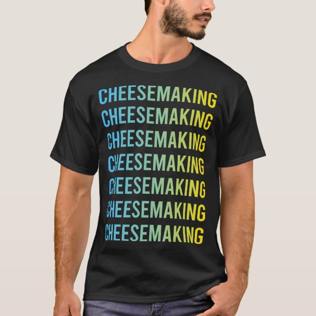 Camiseta Queijo de queijo amarelo azul (Frente)