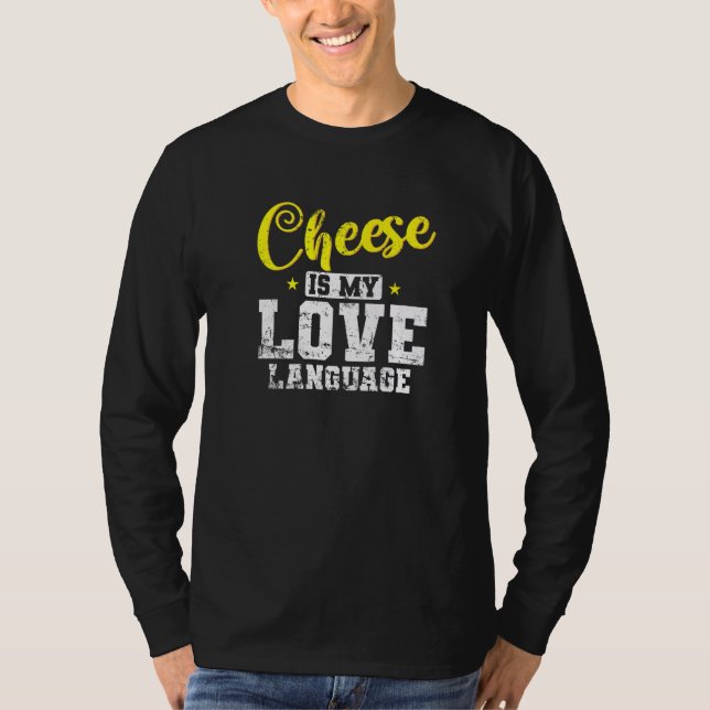 Camiseta Queijo É Minha Língua De Amor (Frente)
