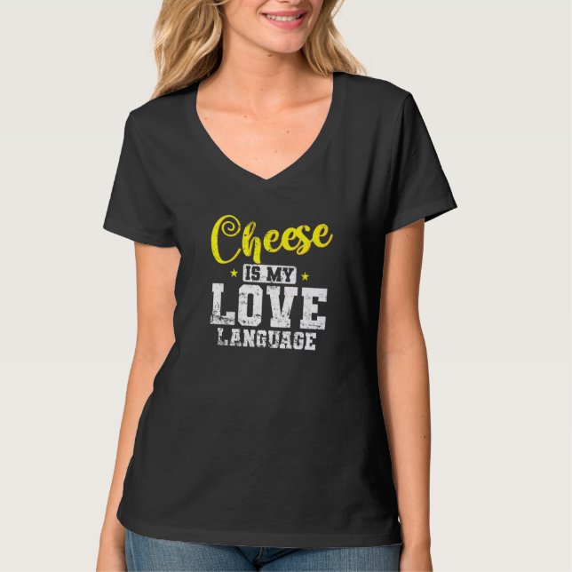 Camiseta Queijo É Minha Língua De Amor (Frente)