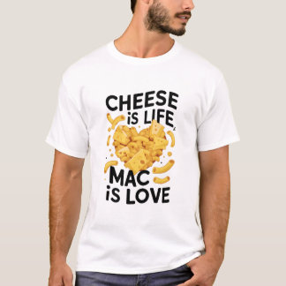 Camiseta Queijo é vida, Mac é amor