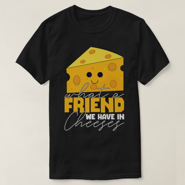 Camiseta Queijo Engraçado Foguete Melhor Amigo, Fita Casal  (Frente do Design)