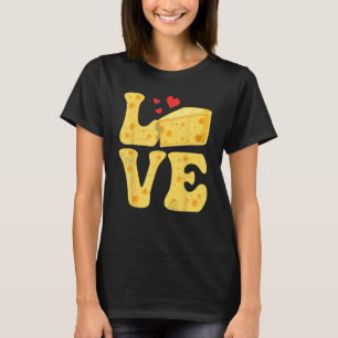Camiseta Queijo Gouda Feta Cheddar LOVE
