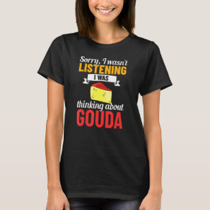 Camiseta Queijo Gouda Fumado Queso Fritado Engraçado