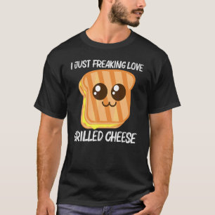 Camiseta Queijo Grelhado Fofo Para Homens Mulheres Pão Torr