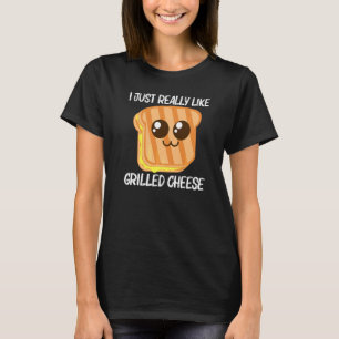 Camiseta Queijo Grelhado Fofo Para Homens Mulheres Pão Torr