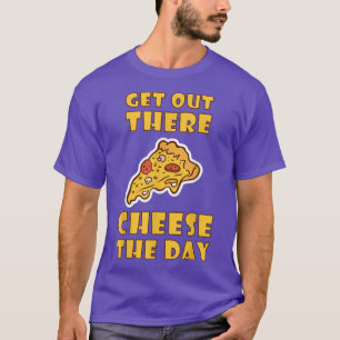 Camiseta Queijo no dia da pizza comendo Comida de lixo
