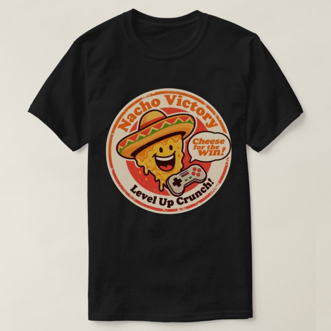 Camiseta Queijo para a Vitória Funny Gamer Nacho (Frente do Design)