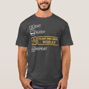 Camiseta Queijo Queijo Comer planta de sono e plantar trigo