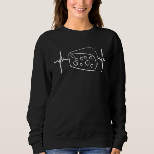 Camiseta Queijo Wedge Hearbbeat Grelha Dairy Farming Love