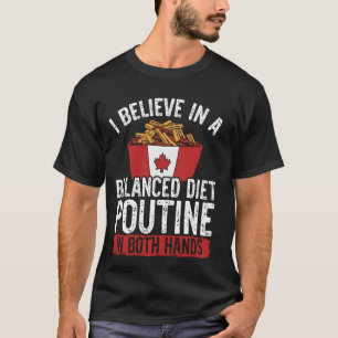 Camiseta Queijos Curdos Fries franceses Quebec Poutine indu
