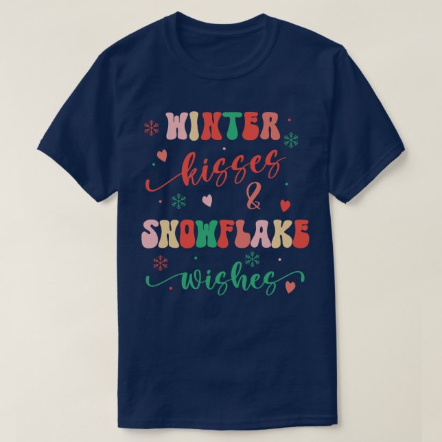 Camiseta Queijos de inverno e Flocos de neve (Frente do Design)