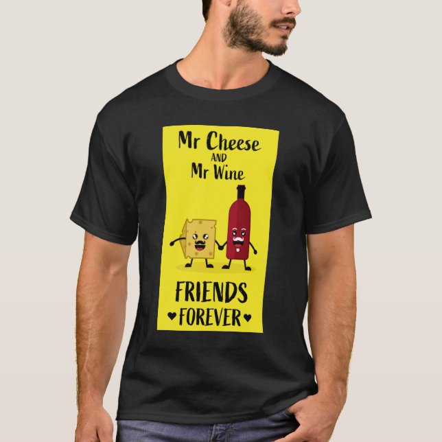 Camiseta Queijos E Amantes De Vinho (Frente)