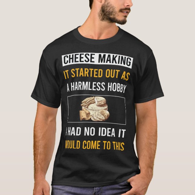 Camiseta Queijos que emitem queijo com hobby sem hétero (Frente)