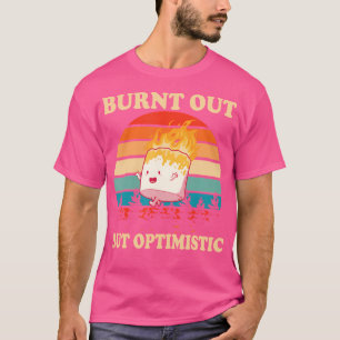 Camiseta Queimado, Mas Otimista Marshmallow Retro Sunset