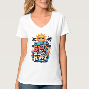 Camiseta Queimado pelo Sol, Salgado e Feliz – Vibrações Ret