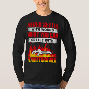 Camiseta Queimadura quente do lança-chamas